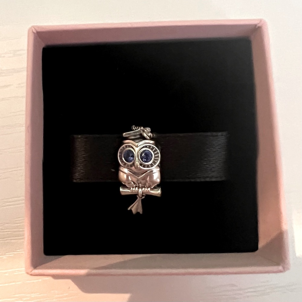 Pandora Owl Graduation Charm
